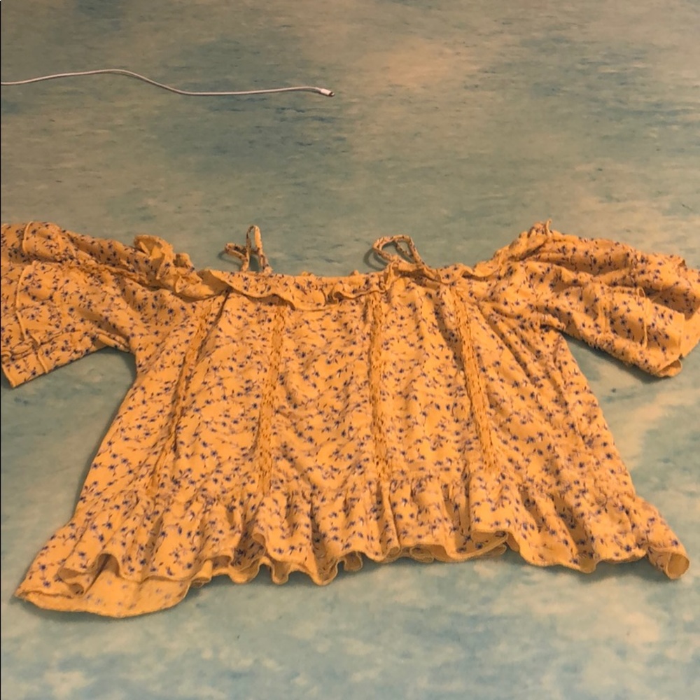 Yellow crop top